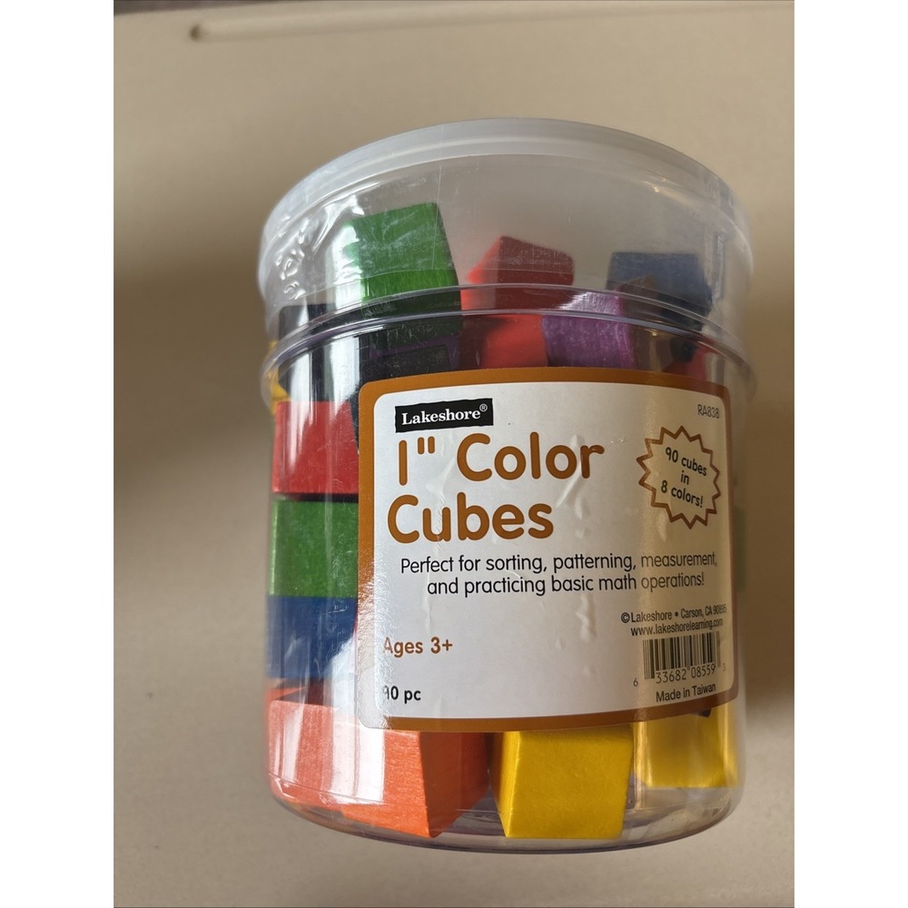 Lakeshore‎ 1 Inch Color, Cube Blocks  New In Container